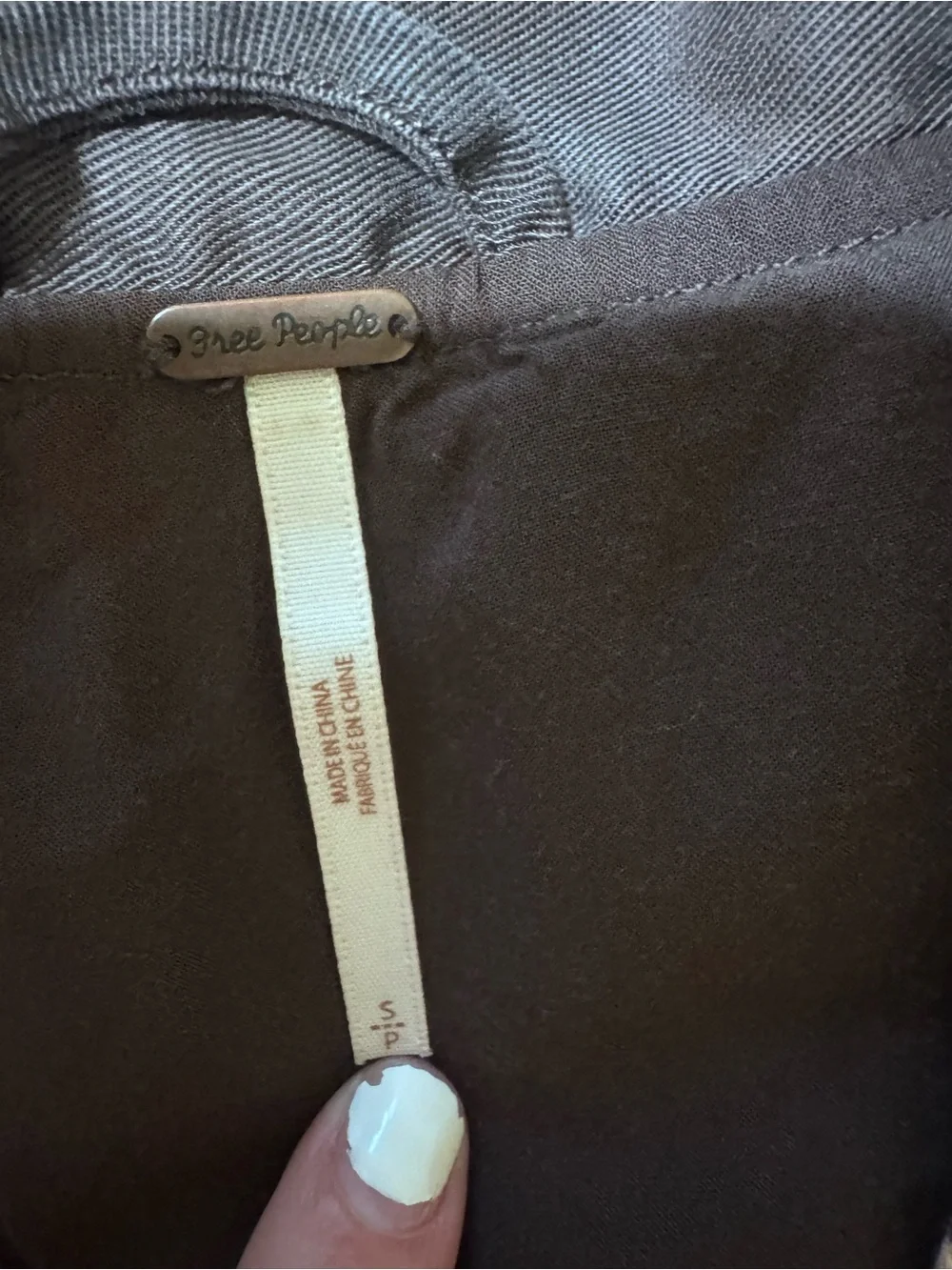 Free People Brown Rayon Kimono with Branded Tab